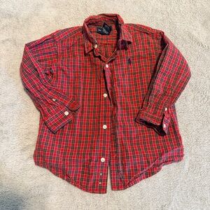 Ralph Lauren Red Plaid Shirt Boys 3t